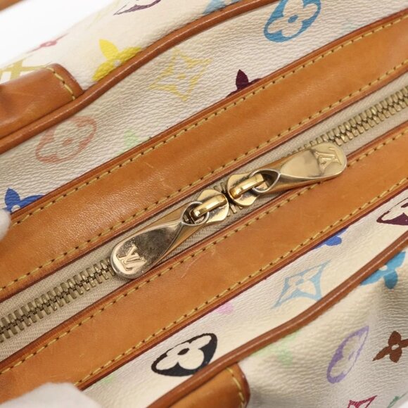 LOUIS VUITTON Monogram Multicolor Claudia Hand Bag White M40193 LV Auth 145078 - Picture 10 of 16